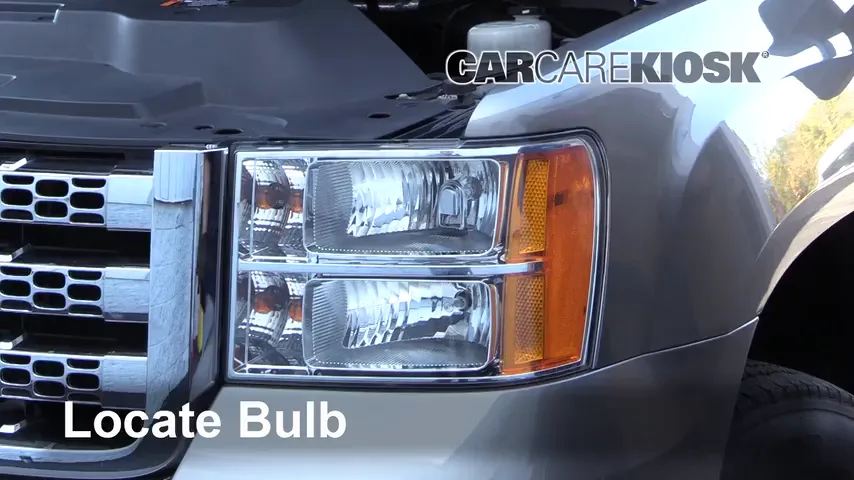 2013 GMC Sierra 3500 HD SLT 6.6L V8 Turbo Diesel Crew Cab Pickup Lights Headlight (replace bulb)